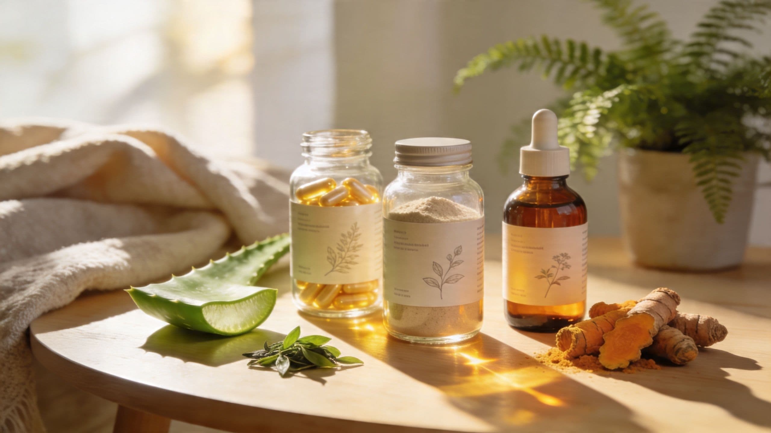 Editorial hero image for Natural Supplements for Consistent Beauty & Self-Care Results