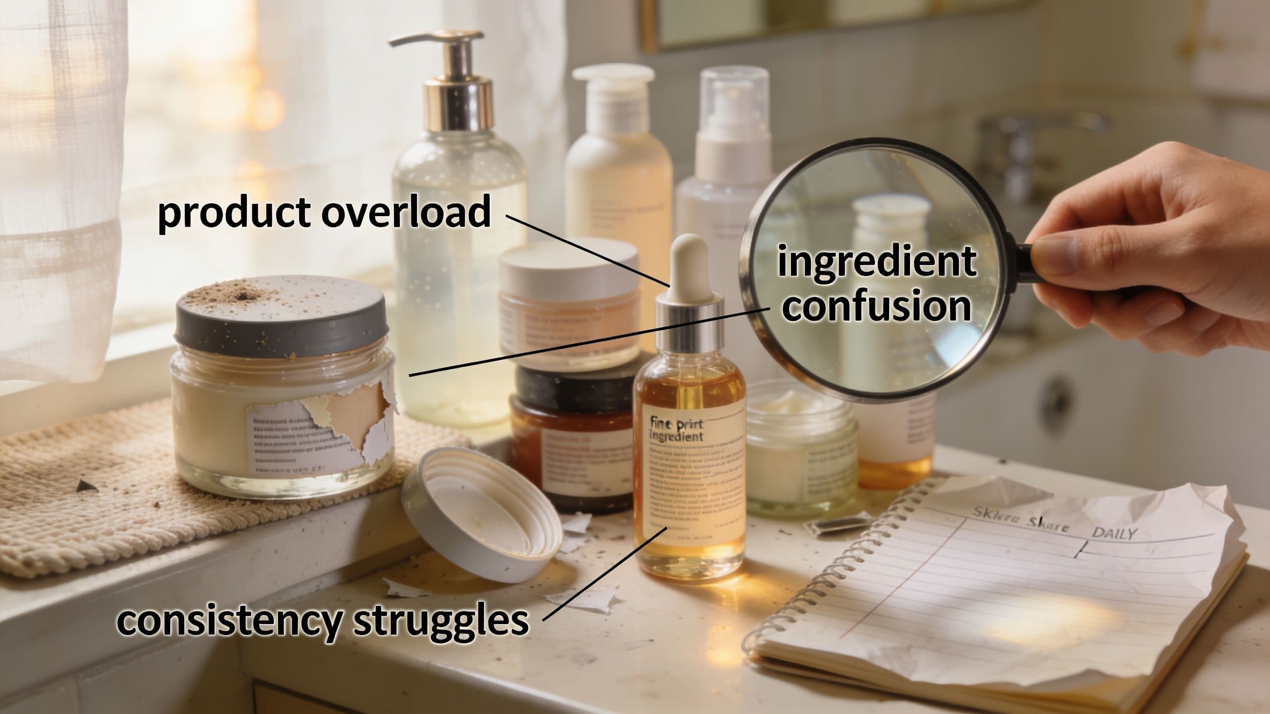 Editorial hero image for Navigating the Common Challenges of Skincare Routines