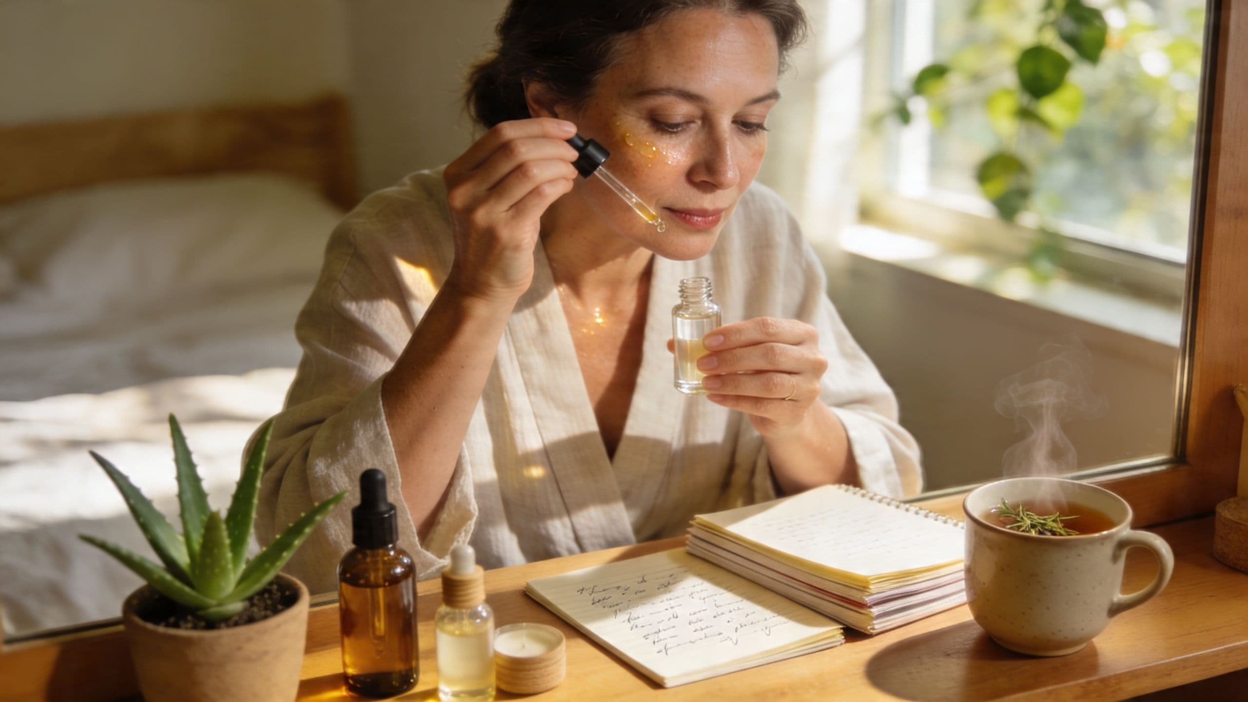 Editorial hero image for Healthy Aging in Everyday Beauty & Self-Care Routines